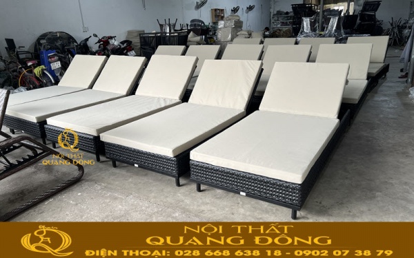 Ghế nằm hồ bơi nhựa giả mây QD-1268 được sản xuất tại xưởng số 16B Đường 156 Bình Mỹ Củ Chi 