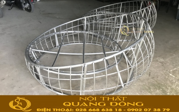 Khung giường tắm nắng QD-550 bằng nhôm chống oxi hoá bền đẹp với thời gian