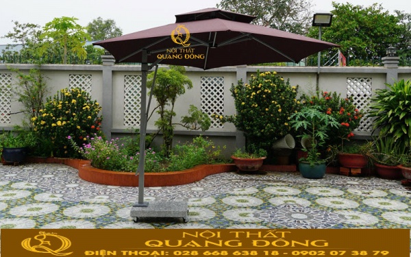 Khung dù bằng thép sơn tĩnh điện chắc chắn
