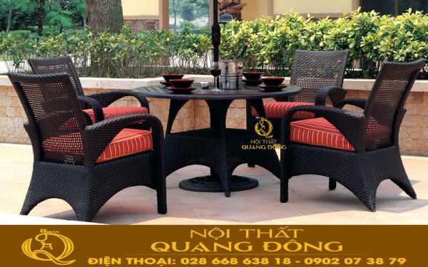 bộ bàn màu đen sang trọng Nội thất Quang Đông