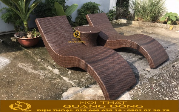 Ghế nằm hồ bơi mây nhựa mẫu mã đa dạng