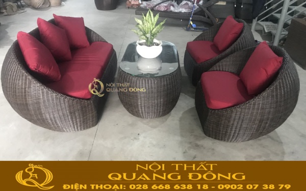 Công ty sản xuất bàn ghế giả mây, sofa mây nhựa dùng ngoài trời