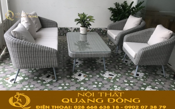 Bộ sofa mây nhựa QD-701 này bạn có thể bố trí được cho cả nội thất hay ngoại thất sân vườn