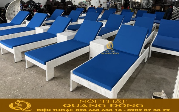 Xưởng sản xuất ghế hồ bơi giả mây Nội thất Quang Đông 