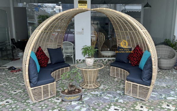 Sofa giả mây QD-655 sang trọng phá cách với gam màu sắc quen thuộc , làm sáng không gian sử dụng