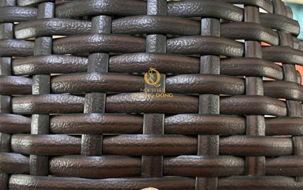 Sợi mây nhựa dẹp màu nâu giả gỗ