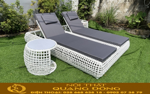 Ghế nằm hồ bơi QD-587 loại đôi dùng cho 2 người