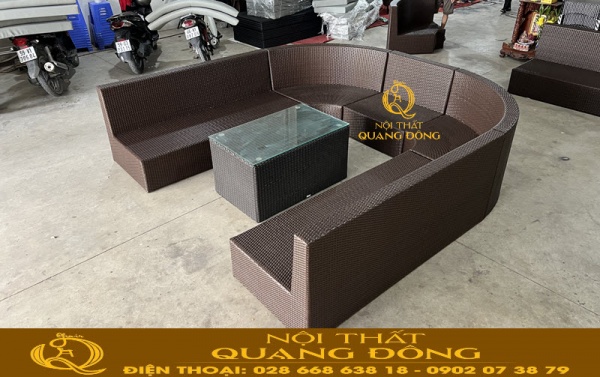Sofa giả mây QD-602 tiện lợi dễ dàng bảo quản vệ sinh