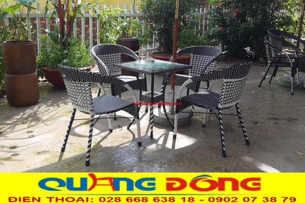 Mẫu bàn ghế cafe giá rẻ! sản phẩm đan nhựa giả mây, tuyệt vời cho ngoại thất sân vườn