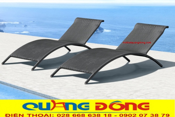 Ghế nằm thư giãn tắm nắng cho hồ bơi, bãi biển QD-1233 Mẫu ghế nằm thư giãn tắm nắng QD-1233 giải pháp tuyệt vời cho bãi biển, bể bơi sang trọng, hiện đại