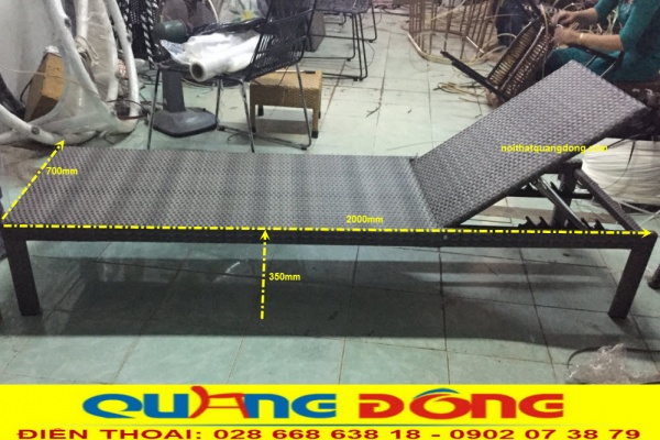 Ghế nằm hồ bơi, kích thước chuẩn ghế hồ bơi QD-1247 Quy cách chuẩn mẫu ghế nằm hồ bơi QD-1247, cung cấp bởi CÔNG TY NỘI THẤT QUANG ĐÔNG