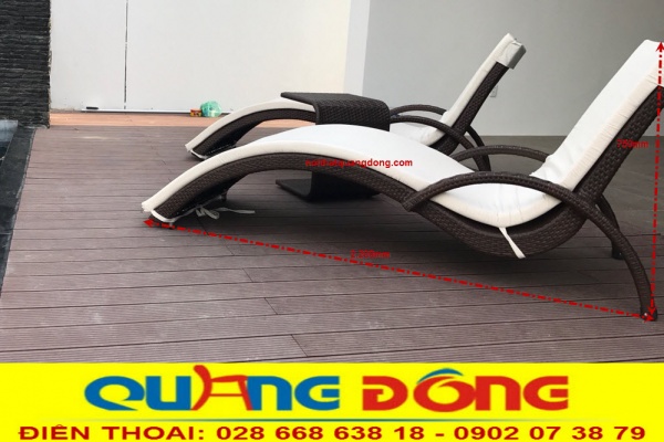 Ghế nằm hồ bơi giả mây QD-590