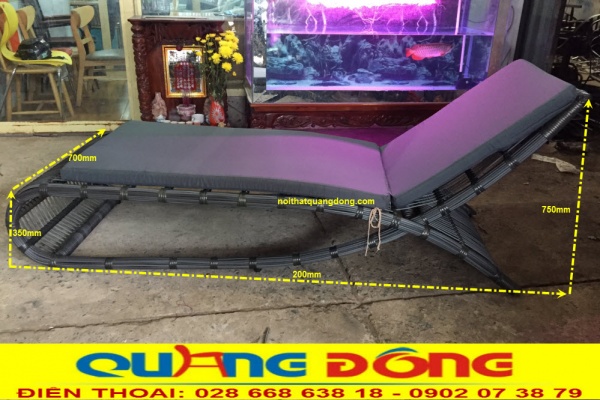 Mẫu ghế nằm hồ bơi QD-563 giả mây được du thuyền sealife lựa chọn sử dụng