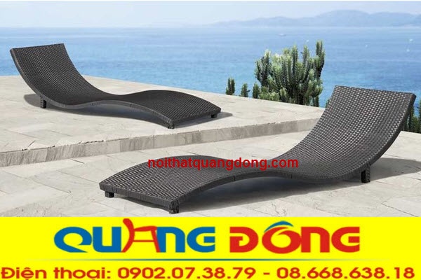 Giường tắm nắng thư giãn bằng nhựa giả mây đan thủ công mỹ nghệ, xu thế cho những hồ bơi, bãi biển, ở những khách sạn, hay những khu resort, theo phong hiện đại của giời trẻ ngày nay Ghế nằm thư giãn tắm nắng bể bơi, bãi biển khu resort, khách sạn sản phẩm làm bằng nhựa Ratan giả mây
