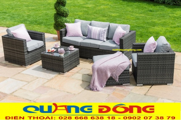 Sofa giả mây QD-623 thanh lịch và tiện nghi cho không gian sân vườn