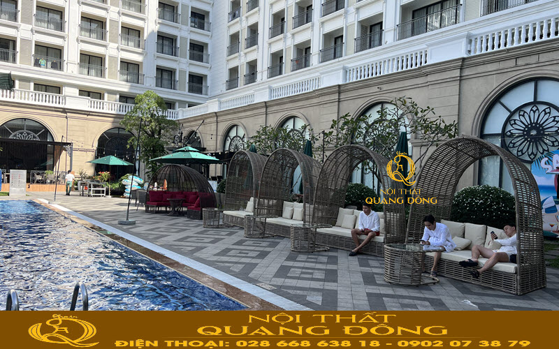 Sofa mái vòm ngoài trời QD - 708