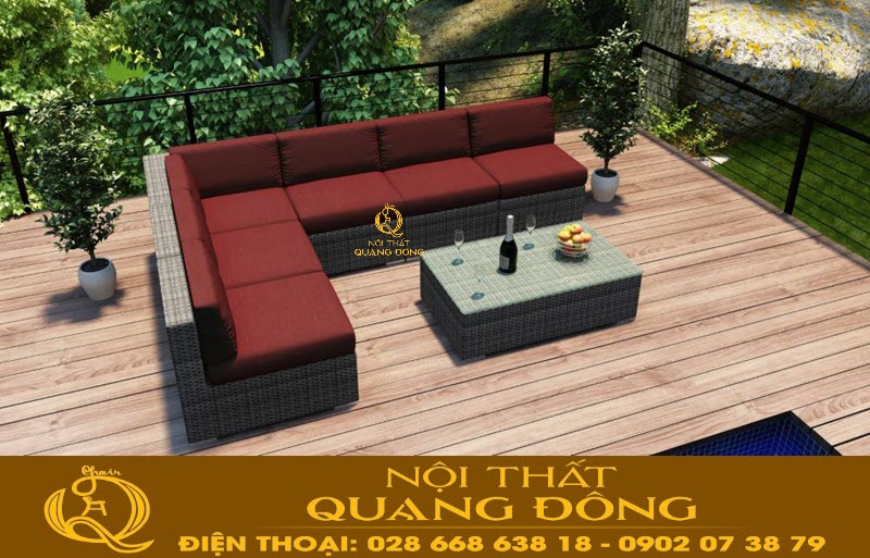 Sofa mây nhựa QD-728