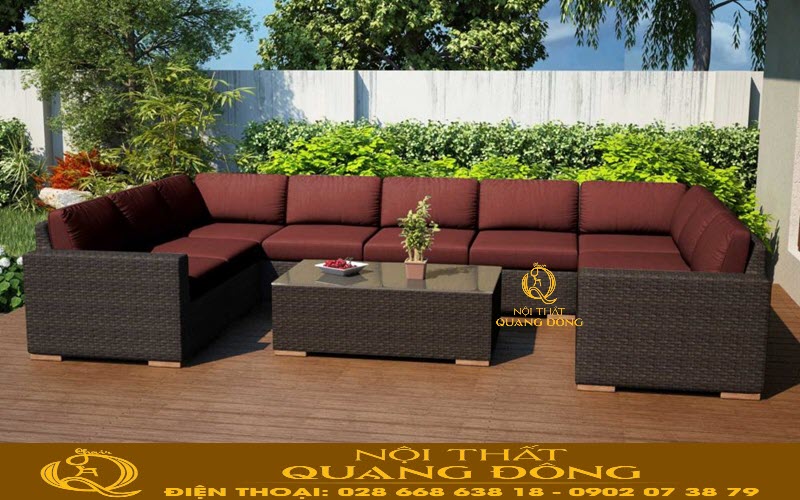 Sofa mây nhựa QD-735