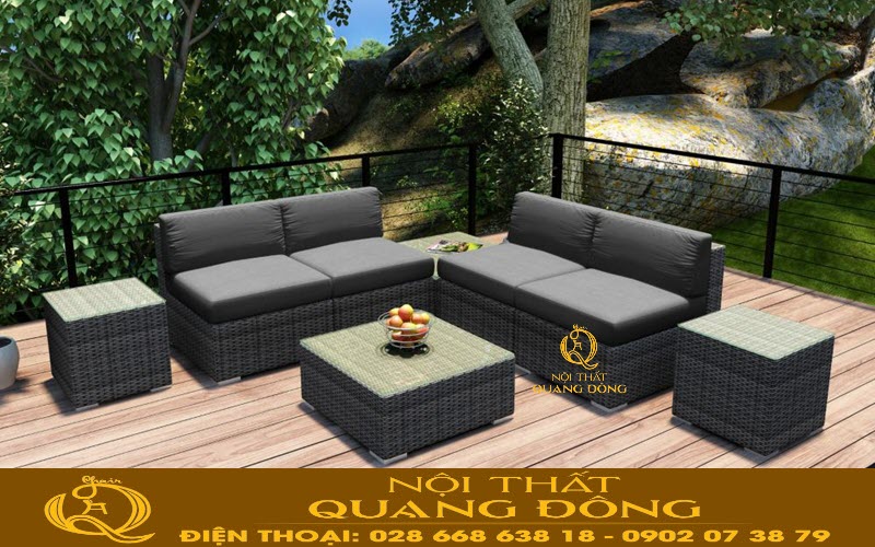 Sofa mây nhựa QD-737