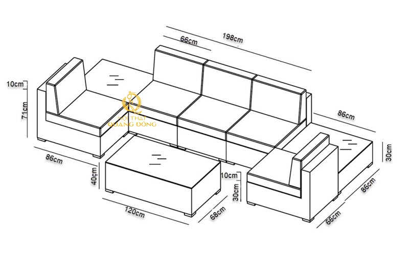 Sofa mây nhựa QD-739