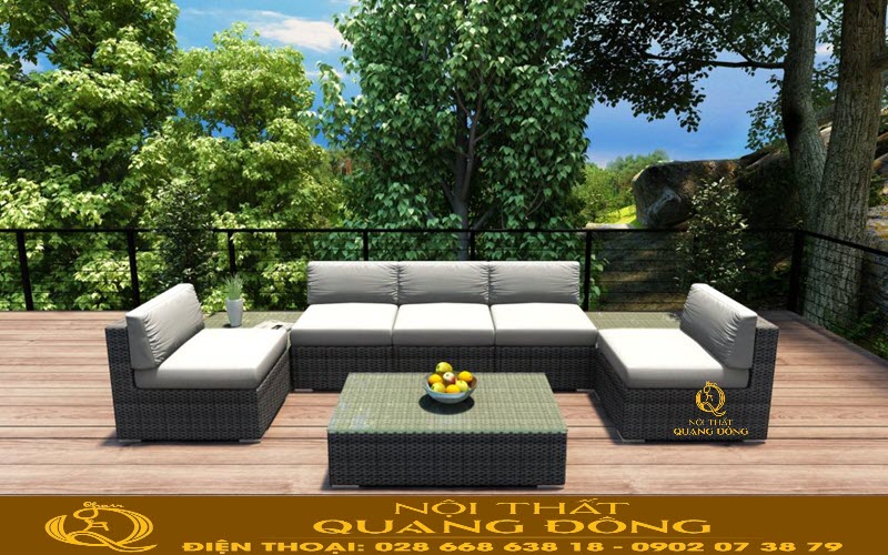 Sofa mây nhựa QD-739