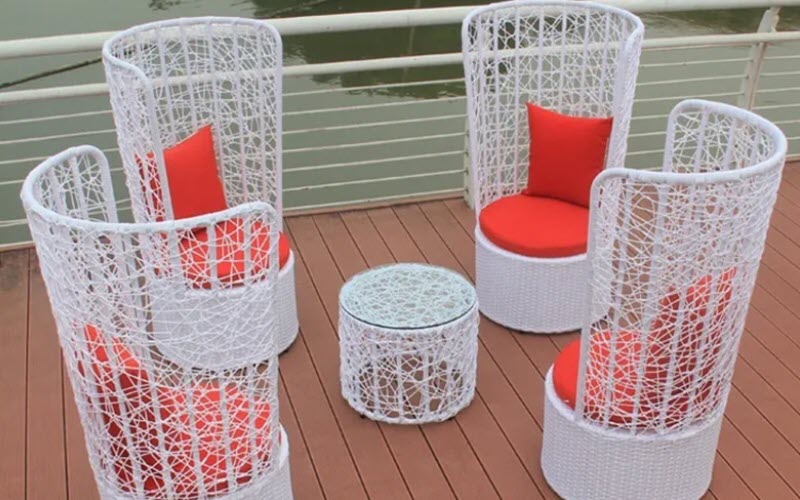 bàn ghế giả mây QD-2073
