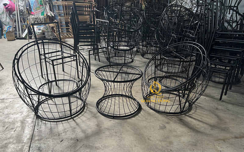 bàn ghế ban công giả mây QD - 211