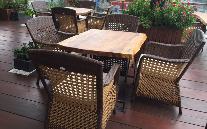 bàn ghế giả mây QD-267