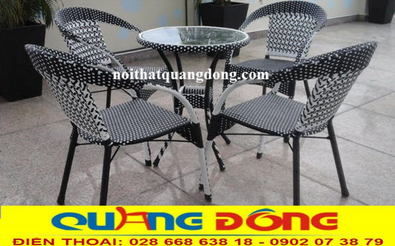 bàn ghế giả mây QD - 281