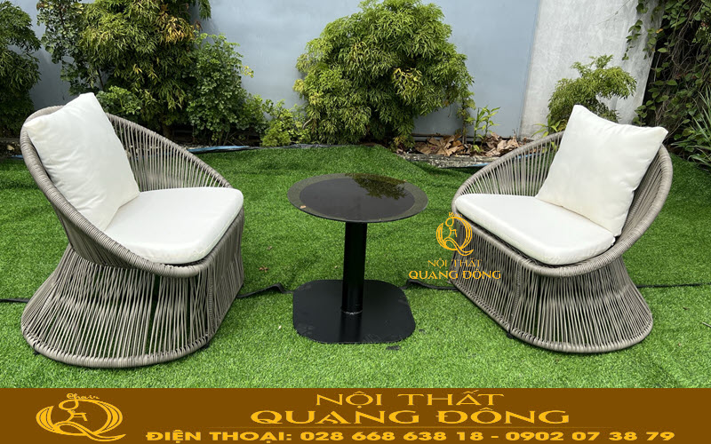 Bàn ghế giả mây QD - 307
