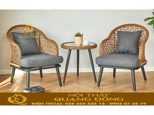 Bàn ghế giả mây QD - 309