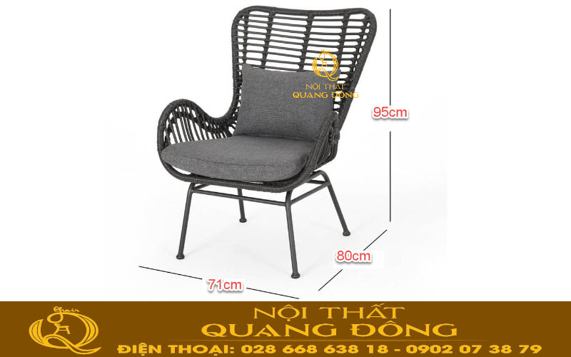 Bàn ghế giả mây QD - 356