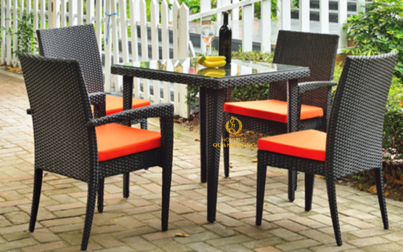 bàn ghế giả mây QD-363