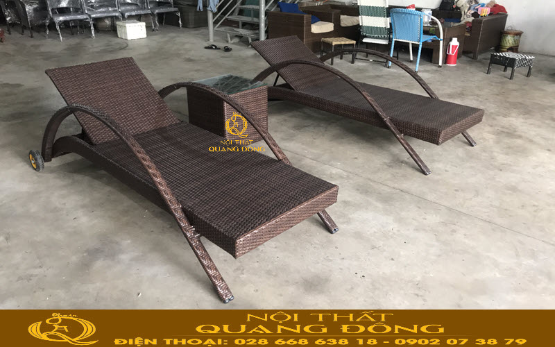 Ghế nằm hồ bơi tại xưởng Nội thất Quang Đông QD-252