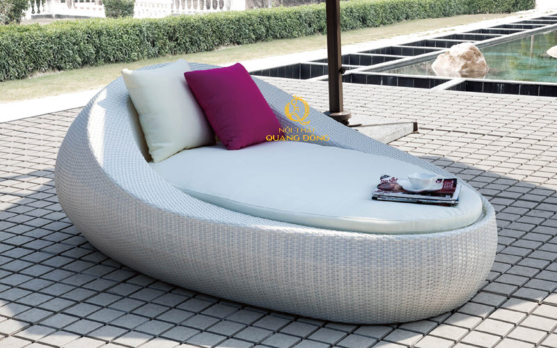 Giường tắm nắng thư giãn ngoài trời QD - 1239 Nội thất Quang Đông Giường tắm nắng QD - 1239 Nội thất Quang Đông