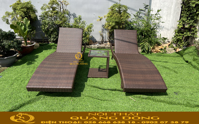 Ghế hồ bơi đan giả mây QD - 1274 sự lựa chọn lý tưởng cho hồ bơi gia đình, resort và villa