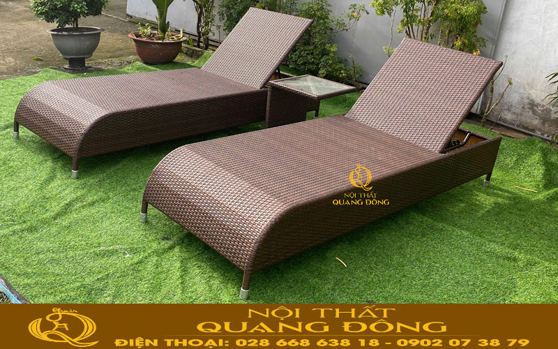 Ghế nằm hồ bơi QD-1277 không sử dụng nệm lót