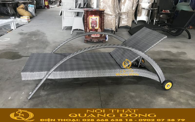 Ghế hồ bơi QD-252 màu xám trung tính