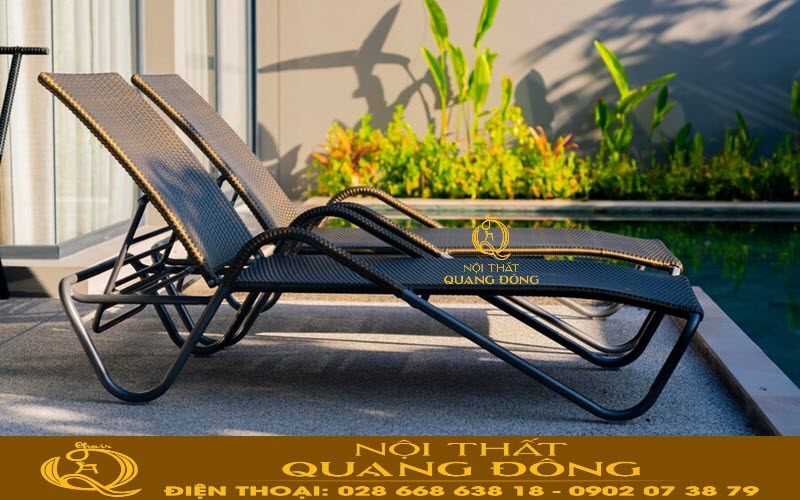 Ghế nằm hồ bơi tại Nội thất Quang Đông phù hợp với các không gian biệt thự, villa cao cấp Ghế nằm hồ bơi phù hợp biệt thự, villa cao cấp