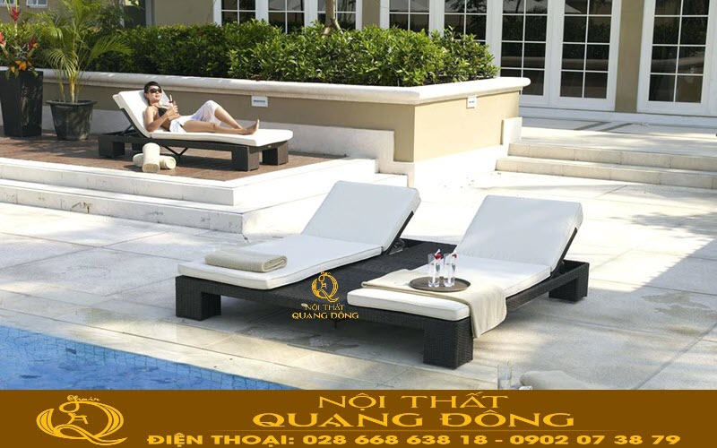 Ghế hồ bơi giả mây đáp ứng tốt nhu cầu sử dụng của nhiều người