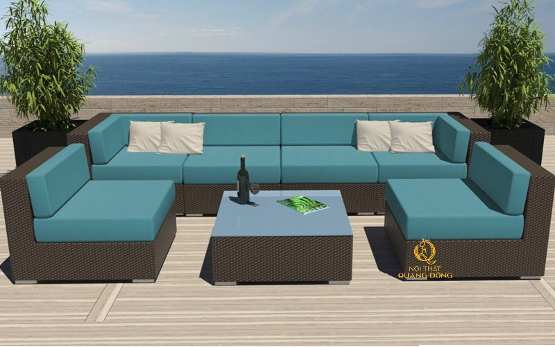 Sofa giả mây QD-665 Nội thất Quang Đông