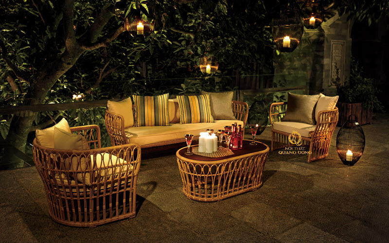 phong cách boho bàn ghế boho