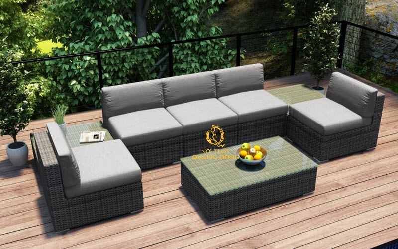 Sofa mây nhựa cao cấp Nội thất Quang Đông