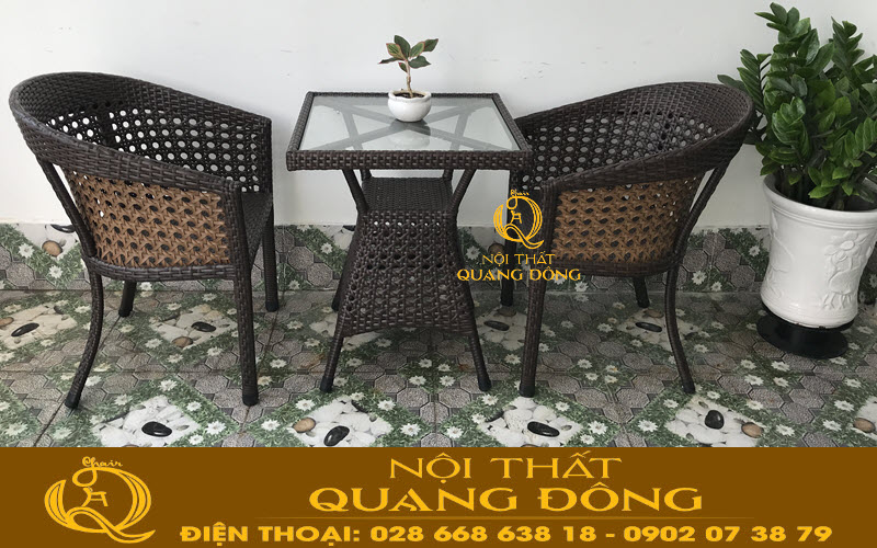 Mẫu bàn ghế dùng cho ban công ngoài trời QD-274