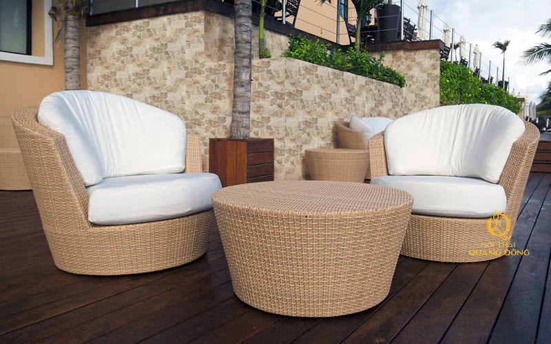 Bàn ghế giả mây QD - 2019 Nội thất Quang Đông