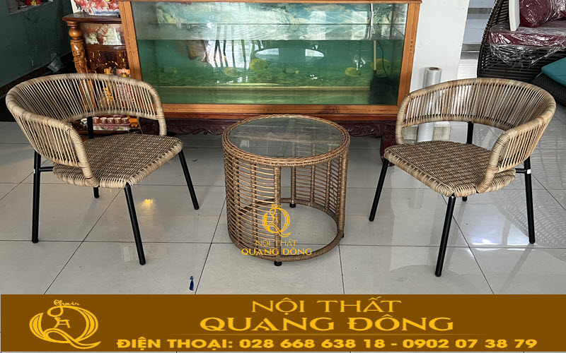 Bộ bàn 2 ghế QD-2103 dùng cho ban công sân thượng