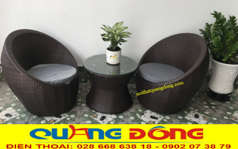 Bàn ghế giả mây QD-211 hình trứng độc lạ đầy sức hút Bàn Ghế Giả Mây Qd-211 Hình Trứng Độc Lạ Đầy Sức Hút