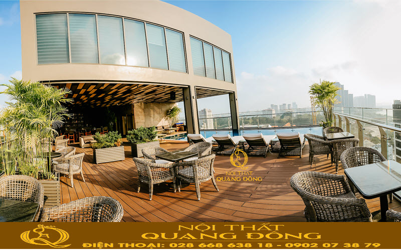 Bàn ghế mây nhựa của Nội thất Quang Đông thiết kế đồng bộ giúp nhận diện thương hiệu Bàn ghế mây nhựa QD - 315 sản phẩm của Nội thất Quang Đông