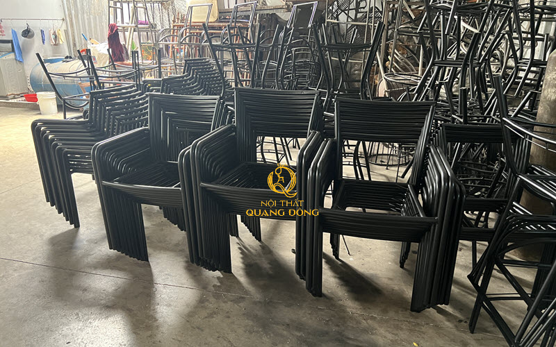 Khung ghế giả mây QD-326 được sơn tĩnh điện chống gỉ sét