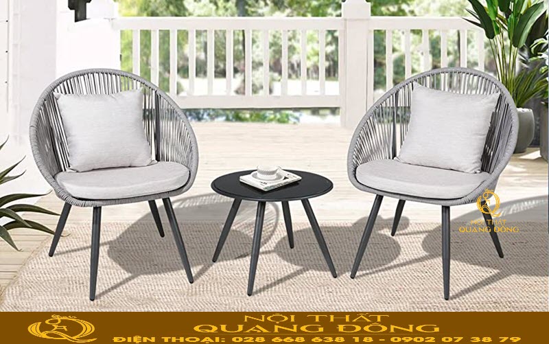 Bàn ghế mây nhựa cao cấp QD-345 Nội thất Quang Đông